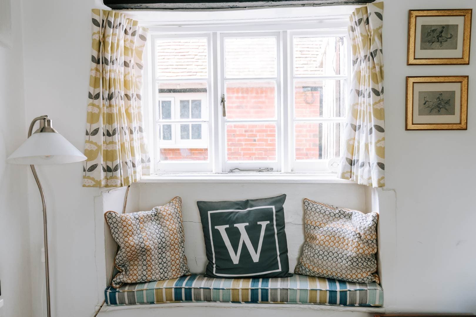 Cosy window seat in cottage accommodation