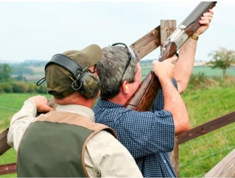 Clay pigeon shooting on the estate