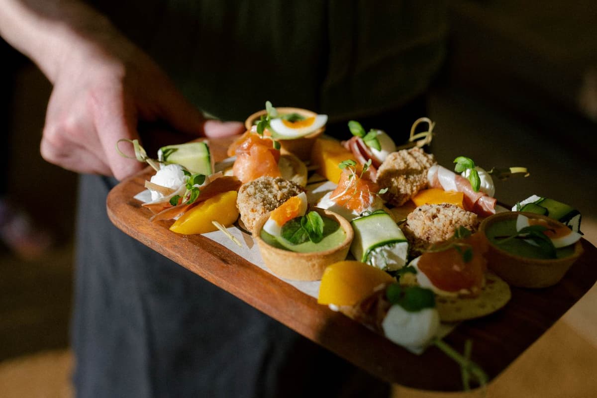 Seasonal canapés and fine food at Rivers Estate