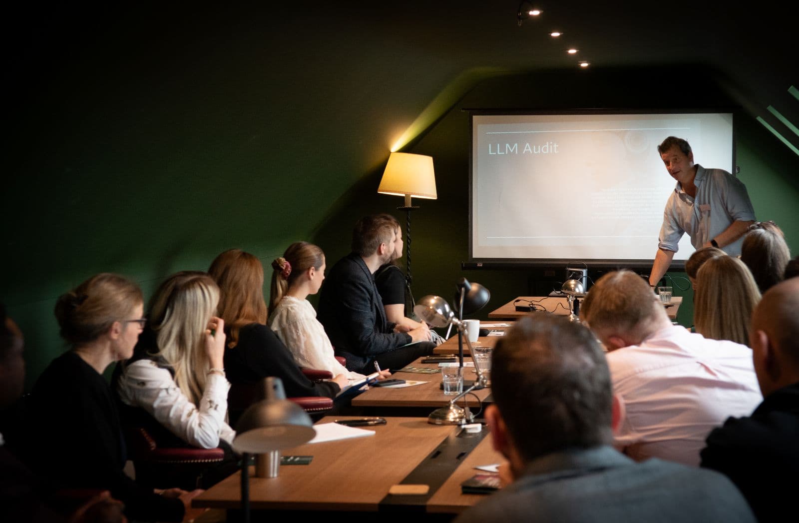 A speaker presenting in the Growth Room at the 2025 Business Expo