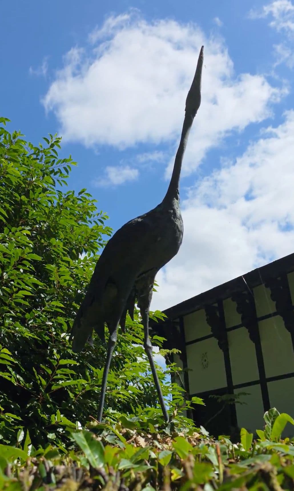 Bird sculpture at Larmer Tree Gardens
